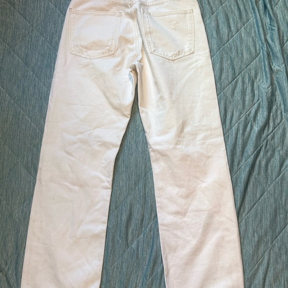 AGOLDE 90s Fit Distressed White Jeans. Size 29 - Picture 6 of 8